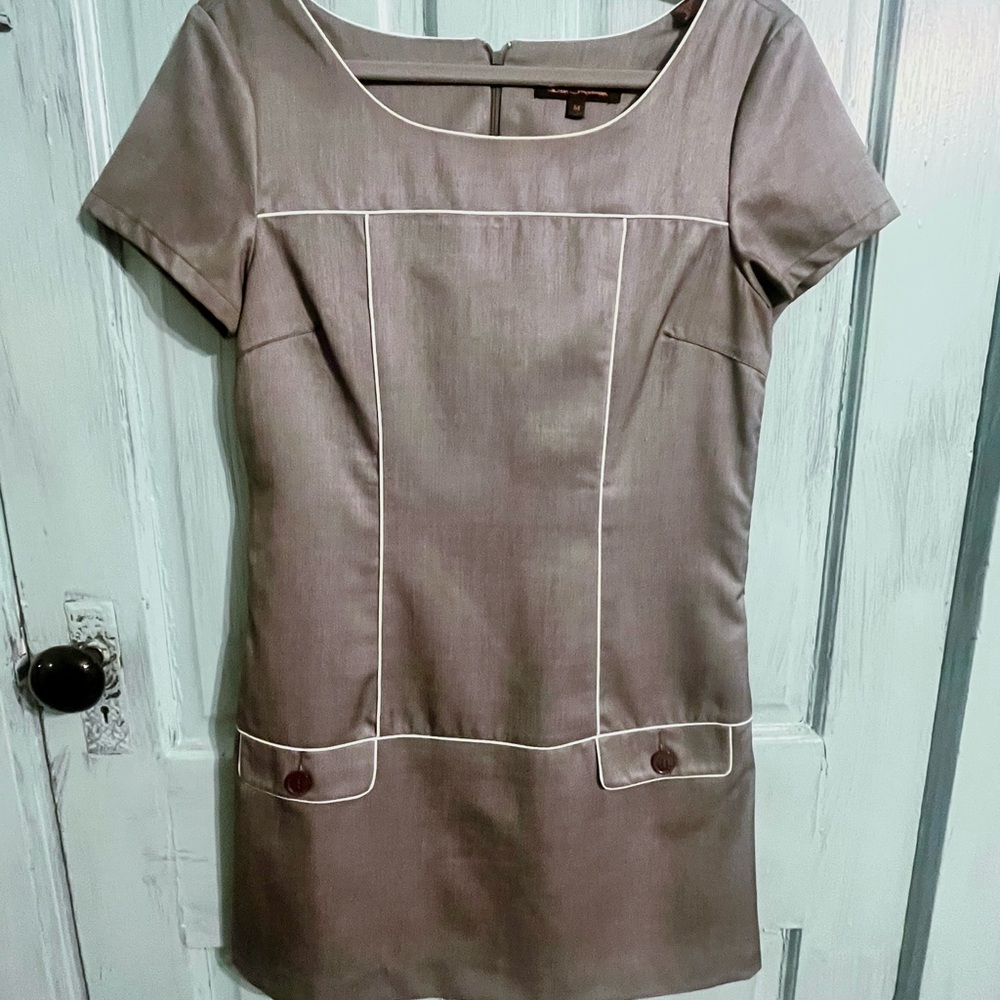 Ben Sherman Gray Dress with White Accents
